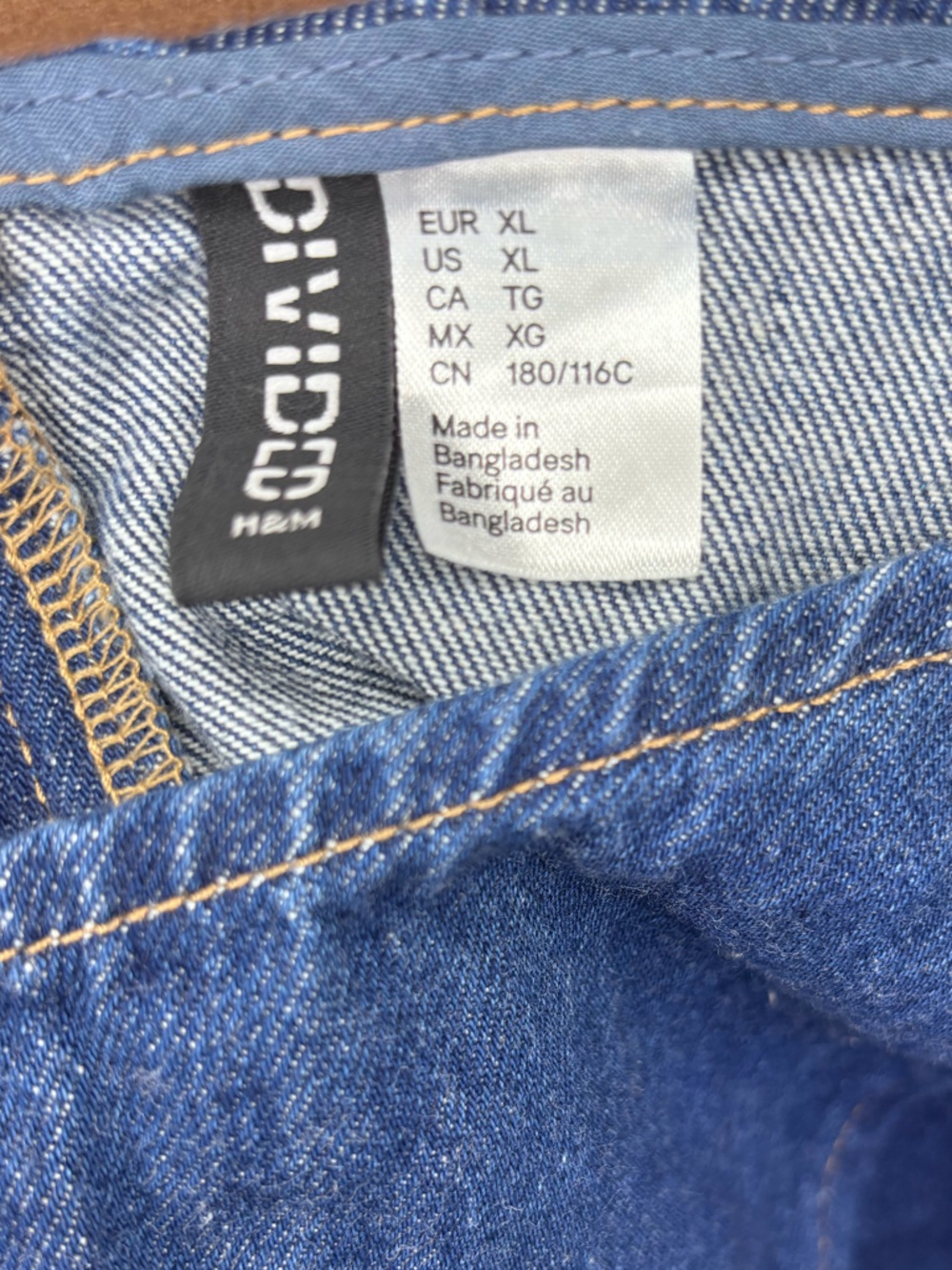 H&M DIVIDED FLARED-SKIRT DENIM DRESS SIZE XL - Picture 7 of 8